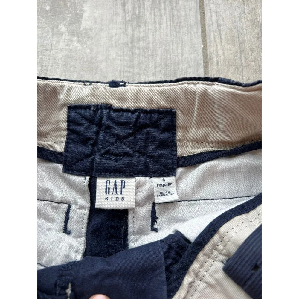 Gap Kids Toddler Boys Youth Cargo Shorts Navy Blue Casual Summer 6 Regular